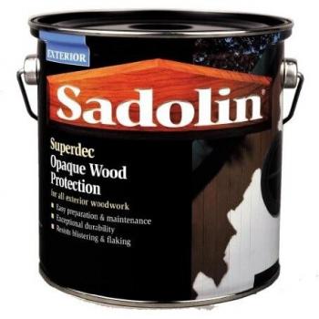 Sadolin Superdec Satin Opaque Wood Protection Super White 5 Litre