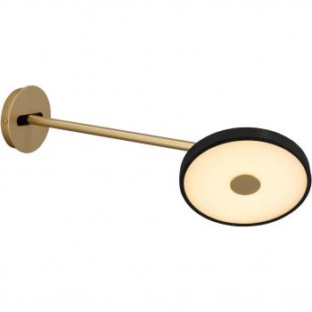 Applique Murale LED Asteria Long, Nera, 42 cm con Spina