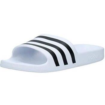 Ciabatte Adidas Adilette Aqua Unisex Bianco-Nero Tamanho 46 com Material Impermeável e Conforto Ergonômico