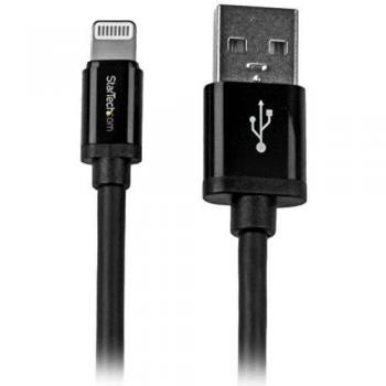 StarTech.com 2m Black Apple Lightning to USB Cable for iPhone / iPod / iPad - MFi Certified