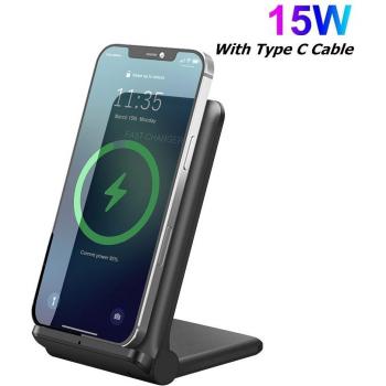 20W Fast Qi Wireless Charging Stand 2-in-1 for Samsung S10 S20 S21 iPhone 13 12 11 XS XR X 8 AirPods Pro