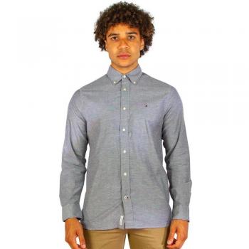 Tommy Hilfiger Men's Core 1985 Flex Regular Fit Long Sleeve Oxford Shirt - Desert Sky - Medium