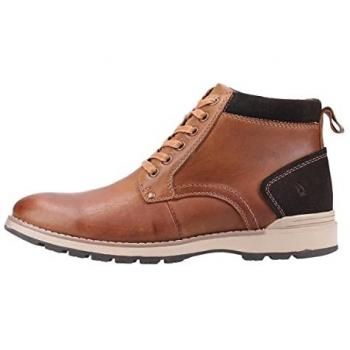 Hush Puppies Dean Men's Tan Leather Memory Foam Chukka Boots - Size UK 10