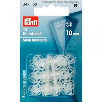 Prym Trykklåser Transparent 10mm 18 stk