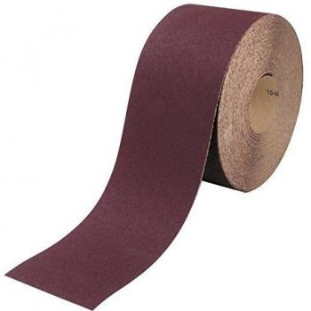 Rouleau toile souple corindon brun 50 mm x 25 m Gr. 100 pour bois et métal 5025.100 Leman