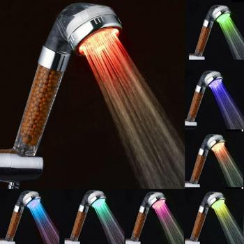 Ionic Filter LED Shower Head with 7 Color Temperature Control and Automatic Flashing Effects