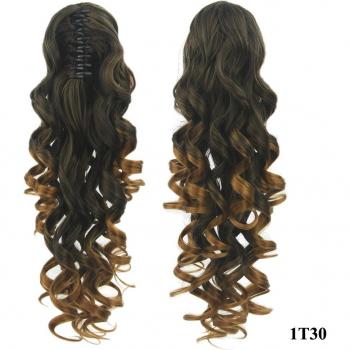 Extensions capillaires synthétiques longues et bouclées Soowee, queue de cheval blonde, 180g en fibre de haute température