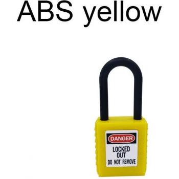 ABS Engineering Safety Padlock - 38mm Non-Conductive Plastic Shackle with 2 Unique Keys