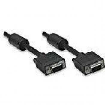 20m SVGA Monitor Cable with Ferrite - Male to Male Audio Extension Cable