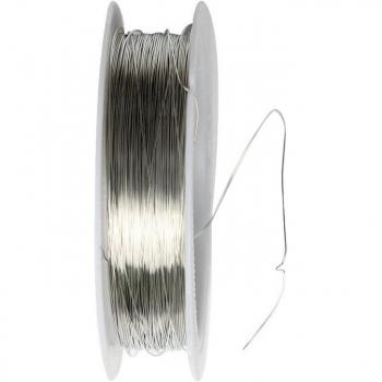 Metal Wire Ribbon Roll 22m for Jewelry Making, 0.3mm Thickness