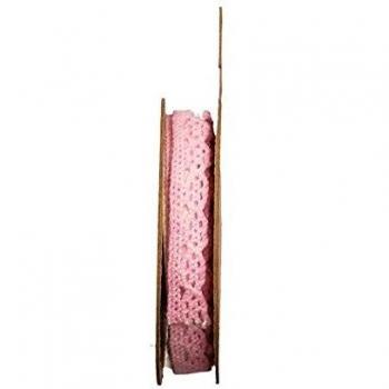 Generique - Ruban Tissu Adhésif Dentelle rose10mm x 2 m