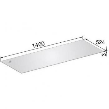 Keuco Edition 11 Abdeckplatte Anthrazit 141,1 x 3 x 52,4 cm aus Kristallglas