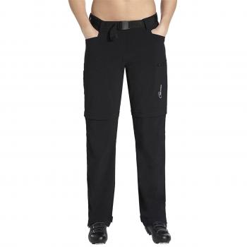 GONSO Damen Zip-Off Fahrradhose Ruth mit Sitzpolster, wasserabweisend, Größe 44, schwarz