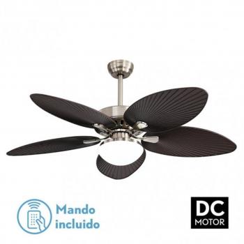 Ventilador de Techo DC Borasco 24W Níquel Marrón 5 Aspas
