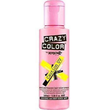 Tintura Semi-Permanente Crazy Color Nº 77 Caution UV 100ml - Amarelo Neon