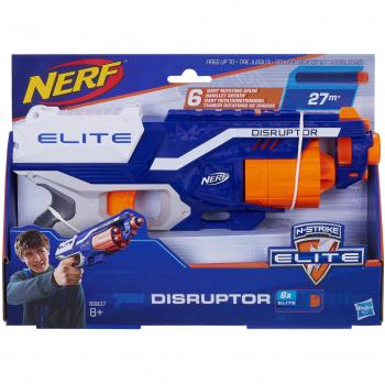 Nerf Elite N-Strike Disruptor Blaster with 6-Dart Rotating Drum and Slam Fire Feature