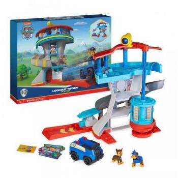 La Pat' Patrouille - Tour De Contrôle - Jouet Univers Pat' Patrouille De 50 Cm avec Périscope, Missions, Toboggan, Cartes, Véhicule et Figurines Chase