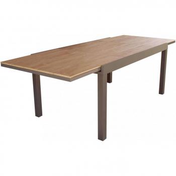 Tavolo da giardino allungabile 160/240 x 75 x 95 cm - taupe