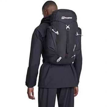 Berghaus Unisex Arrow 30 Litre Rucksack - Black/Red, Comfortable Backpack with Raincover, Compact and Breathable, Perfect for Travel and Camping, One Size