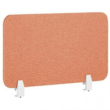 Panel Divisor Acústico para Escritorio 72 x 40 cm en Tela PET Roja Clara con Montaje Modular