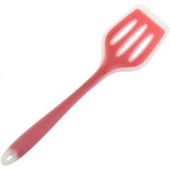 Silicone Slotted Spatula Turner - Non-Stick Kitchen Cooking Utensil for Meat and Eggs