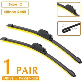 KIA Cerato Front Windshield Wiper Blade Rubber Silicone Replacement 26 + 14 LHD/RHD