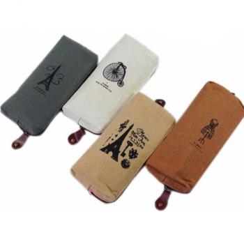 Eiffel Tower French Style Zipper Pencil Case - 1pc School Stationery Bag