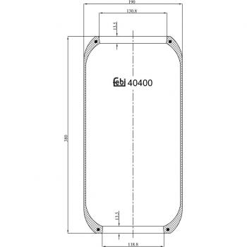 Fuelle de suspensión neumática FEBI BILSTEIN 40400 con sistema de resorte de aire