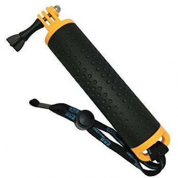 Pro-Mounts AquaGrip - Impugnatura gialla per action cam con accessori neri