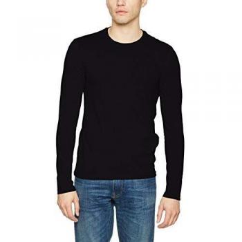 United Colors Of Benetton Herren Longsleeve Schwarz Regular Fit M 3U53J1F05