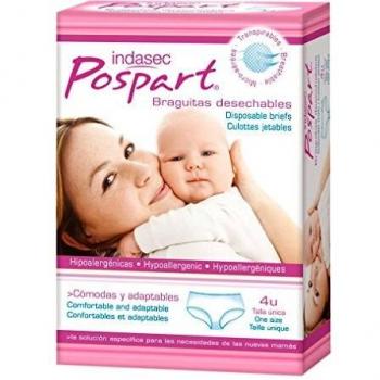 Braguitas Descartáveis Pós-Parto Tamanho Único - Indasec 4 Unidades