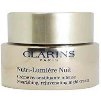 Clarins Nutri-Lumière Nuit - Creme de Noite Revitalizante 50 ml, hidratação intensa, fórmula nutritiva, melhora a luminosidade da pele, combate sinais de fadiga e envelhecimento