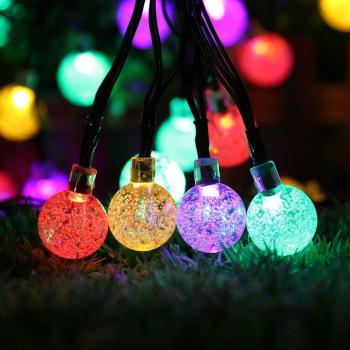 Waterproof Solar Bubble String Lights for Outdoor Garden and Party Decoration