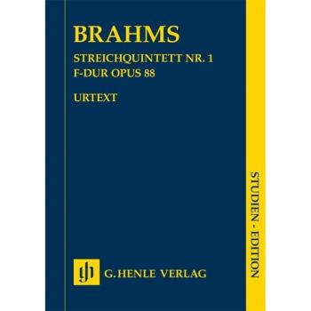 Studien-Edition: Brahms - Streichquintett Nr. 1 F-dur op. 88