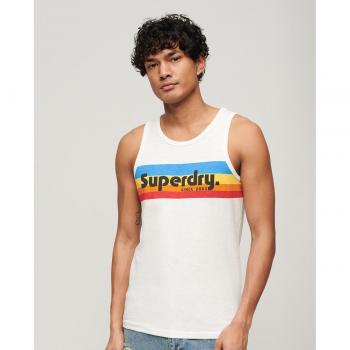 Chaleco Superdry Cali Logo Blanco para Hombre con Estilo Casual