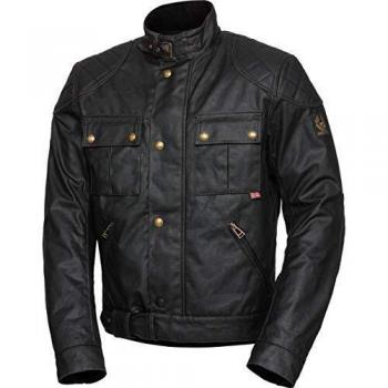 Belstaff Motorradjacke mit Protektoren Motorrad Jacke Brooklands 2.0 Textiljacke schwarz XL, Herren, Chopper/Cruiser, Ganzjährig, Baumwolle