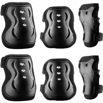 Protective Gear, OMorc Professional Outdoor Sports Knee Pads, Elbow Pads, Wrist Guards, Protective Gear Set for Skateboard, Biking, Riding, Cycling and Multi Sports, Scooter, Bicycle, Rollerblades, Set of 6pcs with Adjustable Band, Breathable Fabric For A
