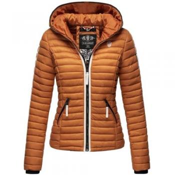 Steppjacke NAVAHOO Kimuk Prc Damen Übergangsjacke mit Kapuze Gr. S (36) braun