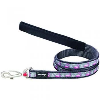 Red Dingo Laisse Fantaisie Grise Motifs Flamants Roses Taille 1 pour Chien 1 Unité