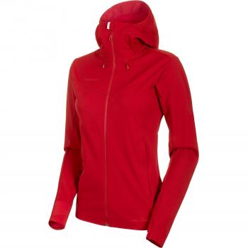 Mammut Damen Ultimate V Softshell-Jacke Mit Kapuze, Scooter-Dragon Fruit, M
