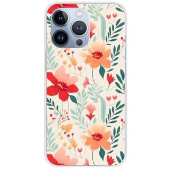 Coque en silicone imprimée pour Apple iPhone 13 Pro - Motif mural floral - Protection souple optimale