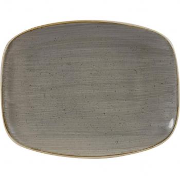 Churchill Stonecast Rectangular Plates Peppercorn Grey 202 x 261mm