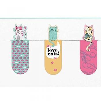 Magnetisches Lesezeichen Set Liebe Katzen - 3er Pack