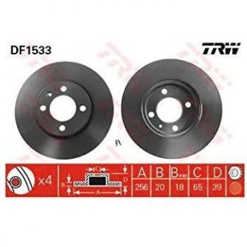 Disco de Travão Ventilado TRW DF1533 para VW e SEAT - Par