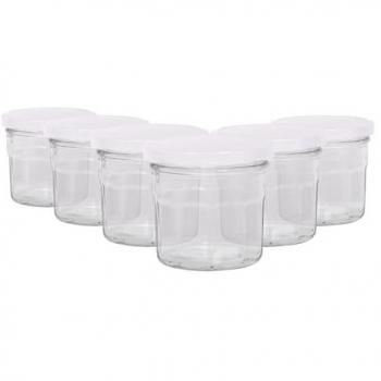 Airtight Glass Jam Jars with White Lids - 130ml - Pack of 6 - Ideal for Preserving, Honey, and Spice Storage