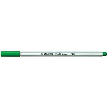 Premium-Filzstift mit Pinselspitze für variable Strichstärken - STABILO Pen 68 brush - Einzelstift - smaragdgrün