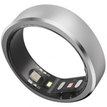 RINGCONN Smart Ring - Moonlit Silver, Size 8, Silver/Grey