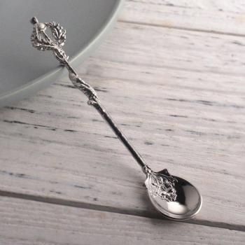 Vintage British Retro Thistle Leaves Decorative Coffee Spoon Set