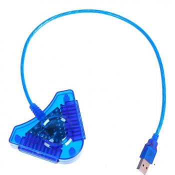 USB Dual Player Converter Adapter Cable for PS2 Game Controllers