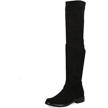 Bota Overknee Caprice 9-25510-41 Negra, con Tacón Bloque y Talla 37, de Textil